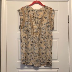 Peach and white blouse